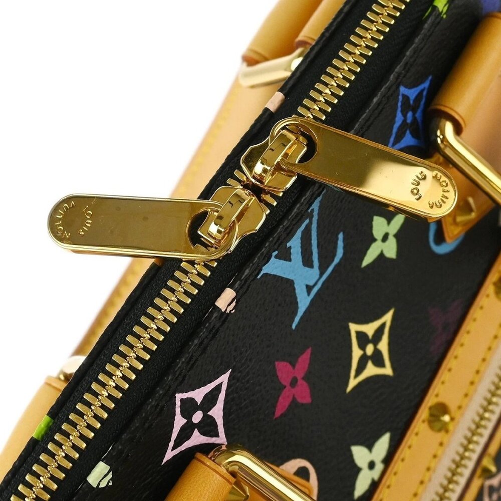 Louis Vuitton Black Monogram Multicolor Alma Handbag M92646 FL4057 184666 - Picture 5 of 9